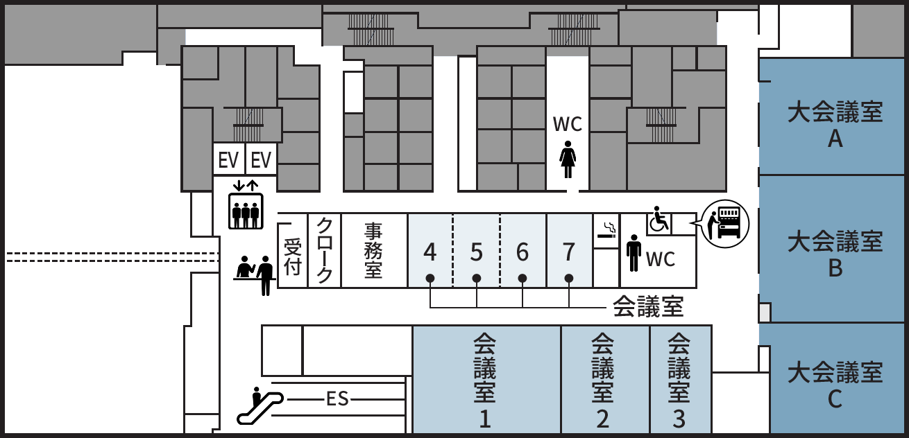 浜松町コンベンションホールフロアマップ